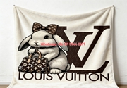 LV Bunny with Bow Blanket Luxury LV Rabbit Blanket 112
